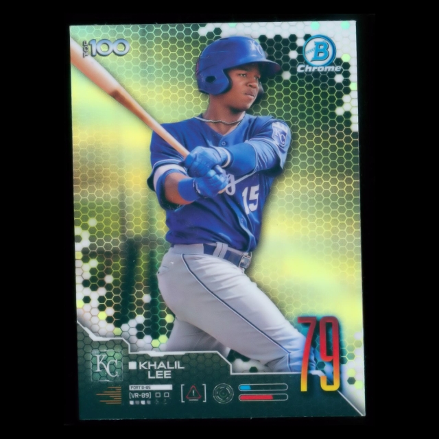 Khalil Lee 2019 Bowman Chrome Top 100 #79 Royals