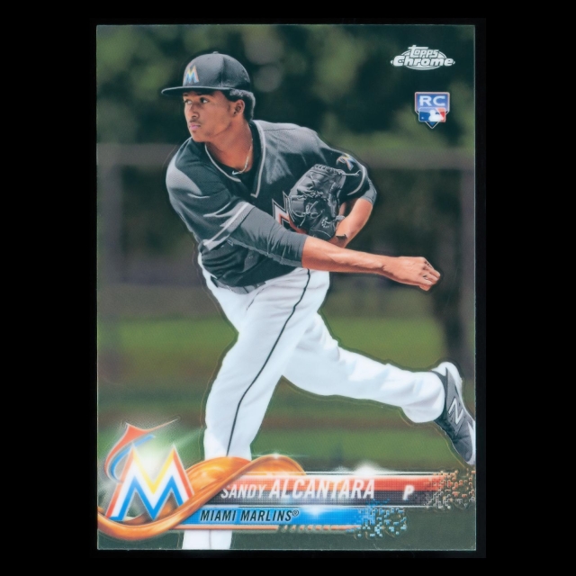 Sandy Alcantara RC 2018 Topps Chrome Rookie Marlins