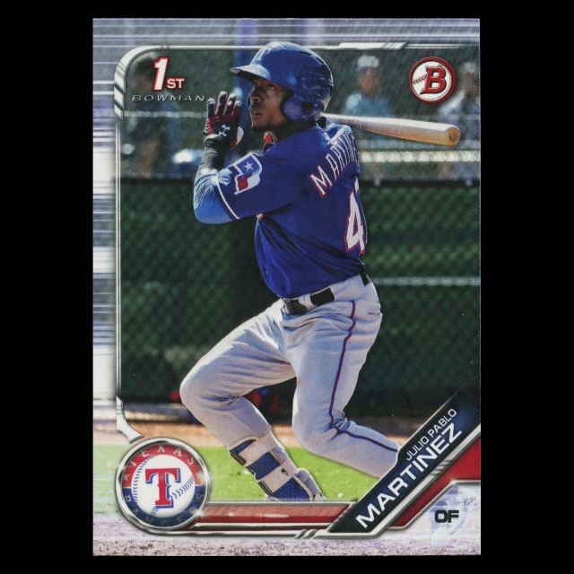 Julio Pablo Martinez 2019 Bowman 1st Bowman Rangers