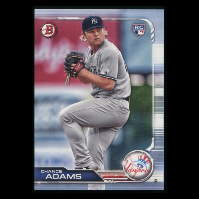 Chance Adams RC 2019 Bowman Rookie Yankees
