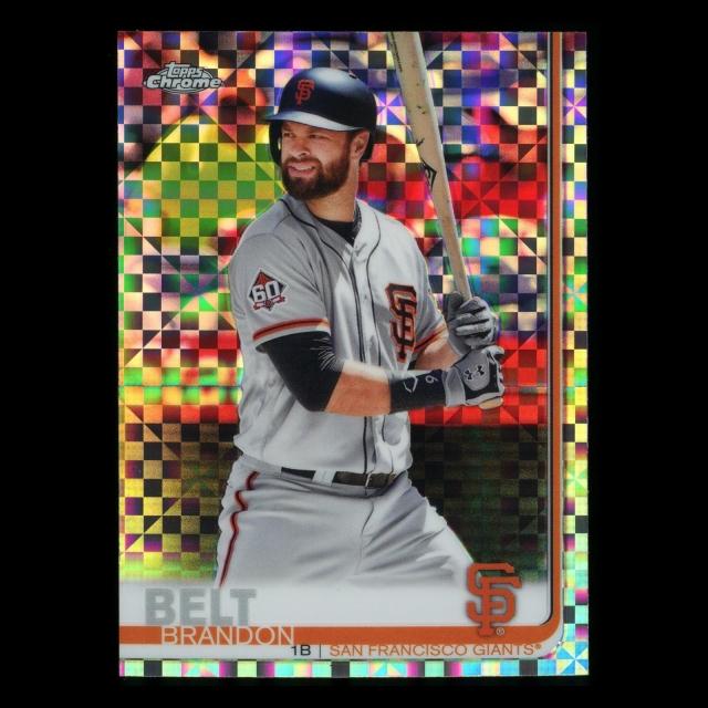 Brandon Belt 2019 Topps Chrome X-Fractor Giants