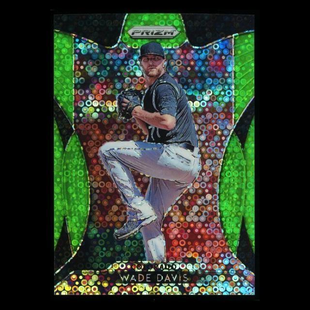 Wade Davis 2019 Prizm Lime Green Donut Circles Rockies 161/199