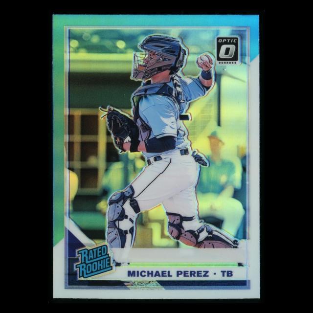 Michael Perez RR 2019 Optic Rated Rookie Blue Rays