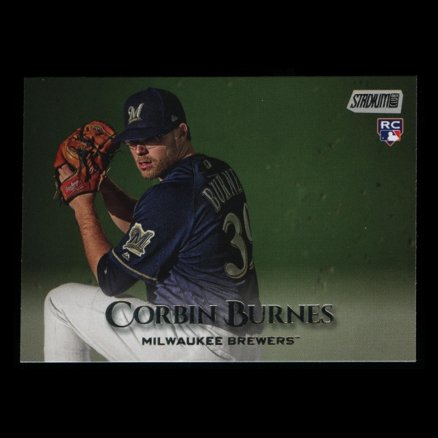 Corbin Burnes RC 2019 Stadium Club Rookie Brewers