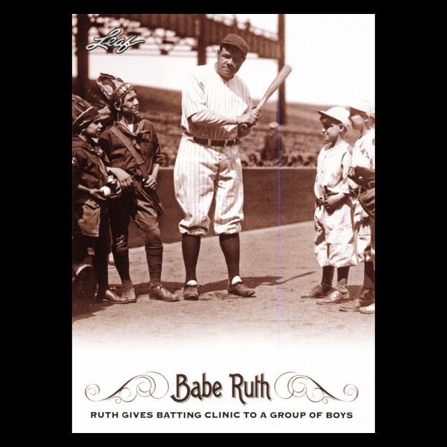 Babe Ruth 2016 Leaf Ruth Gives Batting Clinic to a Group of Boys #65