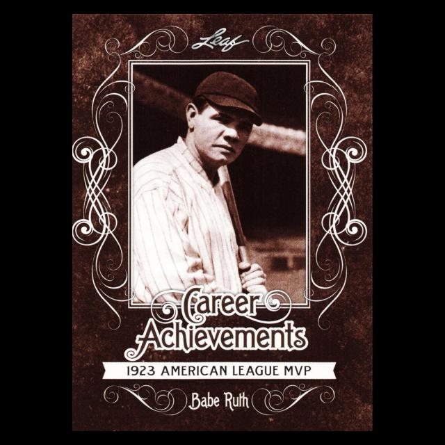 Babe Ruth 2016 Leaf Career Achievements American League MVP #5