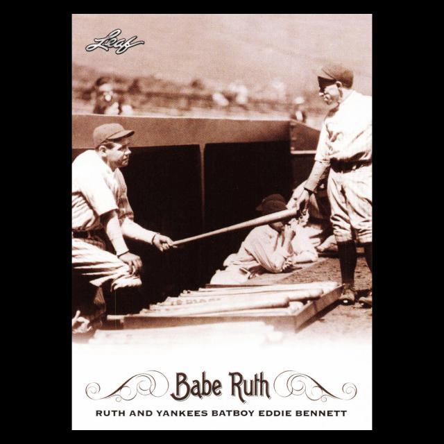 Babe Ruth 2016 Leaf Ruth and Yankees Batboy Eddie Bennett #74