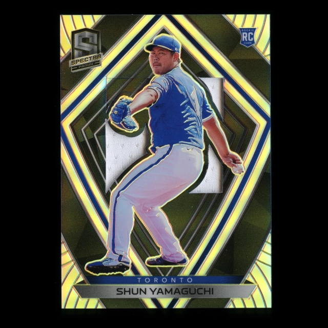 Shun Yamaguchi RC 2020 Chronicles Spectra Silver Patch Rookie Blue Jays