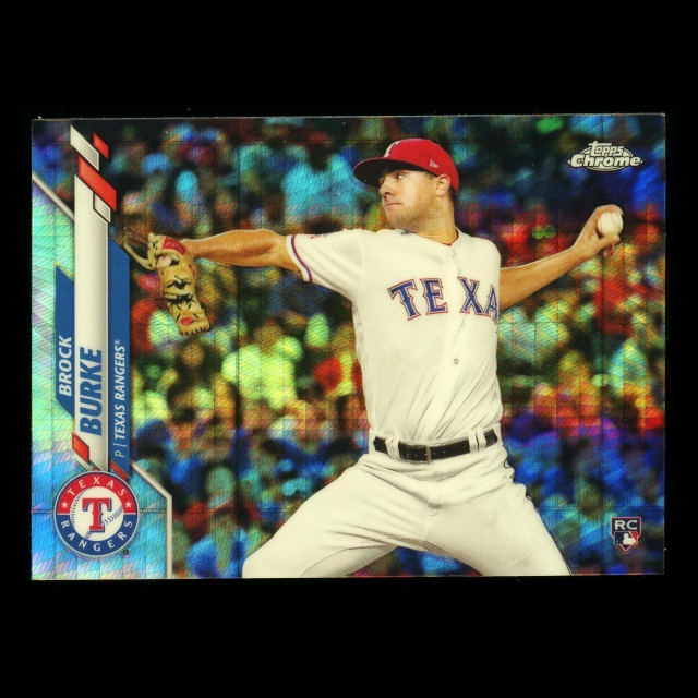 Brock Burke RC 2020 Topps Chrome Prism Refractor Rookie Rangers