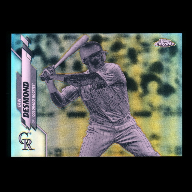 Ian Desmond 2020 Topps Chrome Negative Rockies