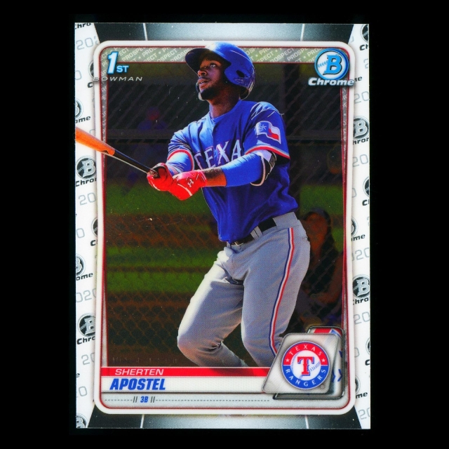 Sherten Apostel 2020 Bowman Chrome 1st Bowman Prospect Rangers