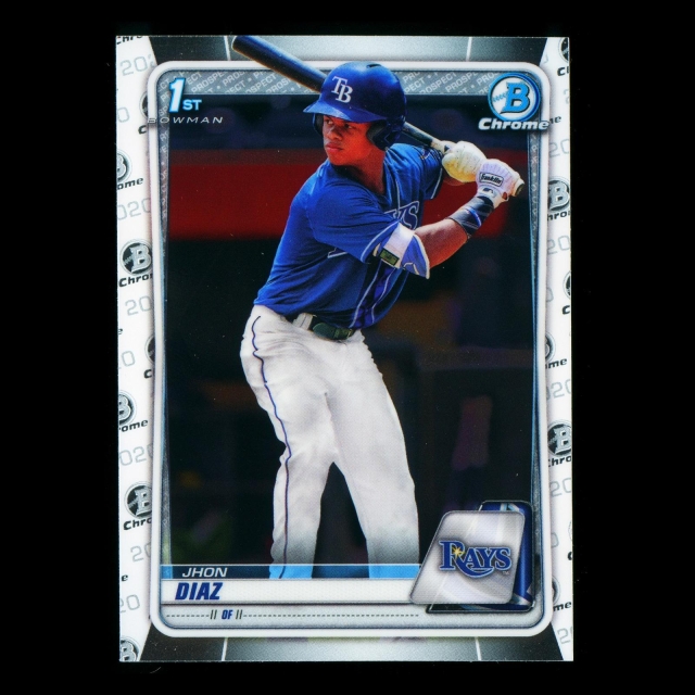 Jhon Diaz 2020 Bowman Chrome 1st Bowman Prospect Rays