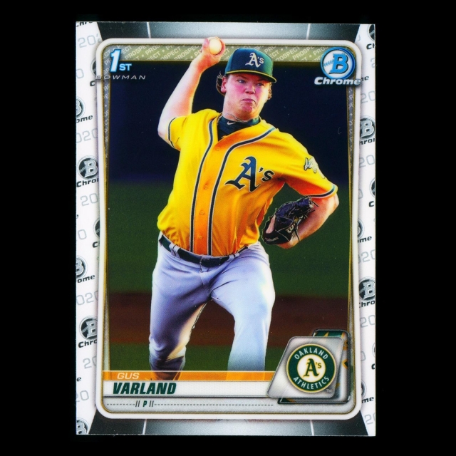 Gus Varland 2020 Bowman Chrome 1st Bowman Prospect Athletics
