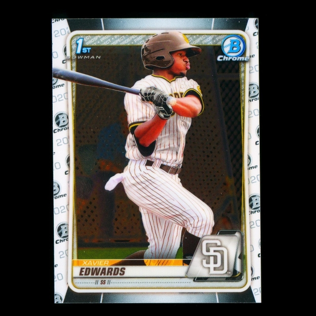 Xavier Edwards 2020 Bowman Chrome 1st Bowman Prospect Padres