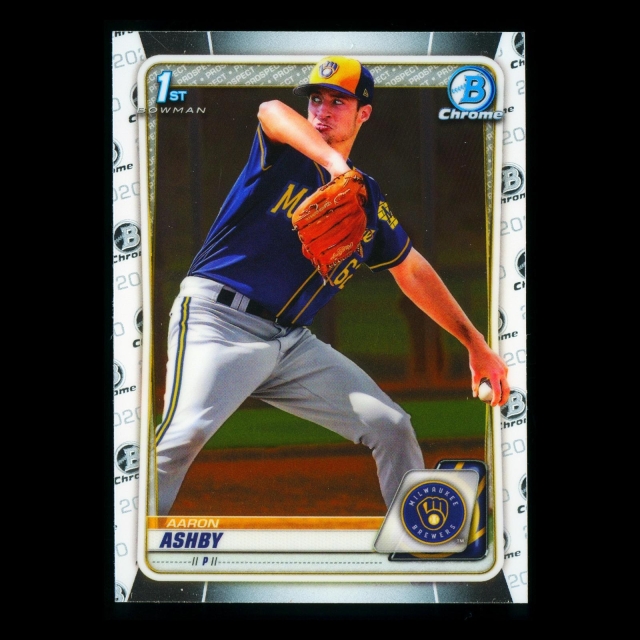 Aaron Ashby 2020 Bowman Chrome 1st Bowman Prospect Brewers