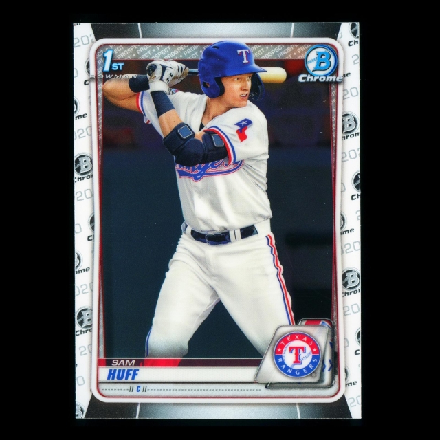 Sam Huff 2020 Bowman Chrome 1st Bowman Prospect Rangers