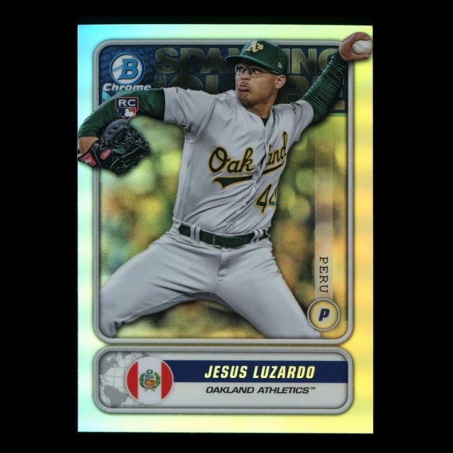 Jesus Luzardo 2020 Bowman Chrome Spanning the Globe Peru Athletics