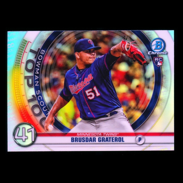 Brusdar Graterol 2020 Bowman Chrome Scouts Top 100 | #41 Twins