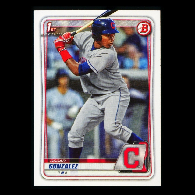 Oscar Gonzalez 2020 Bowman 1st Bowman Prospect Indians