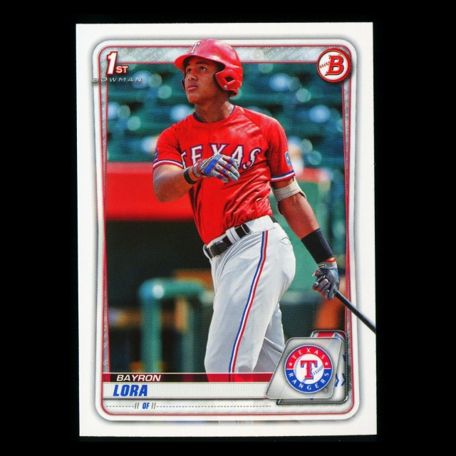 Bayron Lora 2020 Bowman 1st Bowman Prospect Rangers