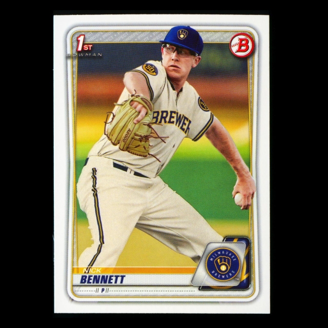 NIck Bennet 2020 Bowman 1st Bowman Prospect Brewers