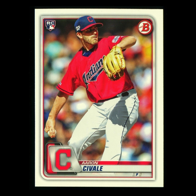 Aaron Civale RC 2020 Bowman Rookie Indians