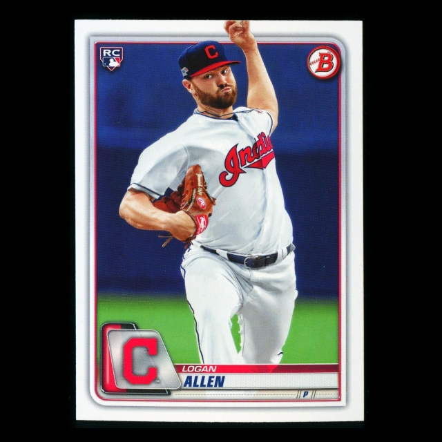 Logan Allen RC 2020 Bowman Rookie Indians