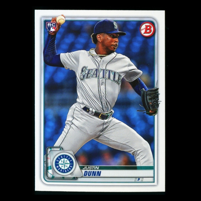 Justin Dunn RC 2020 Bowman Rookie Mariners
