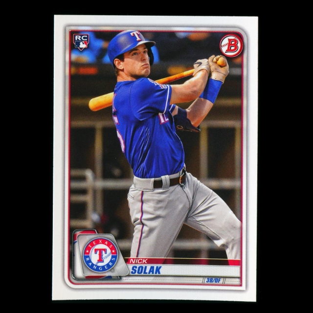 Nick Solak RC 2020 Bowman Rookie Rangers