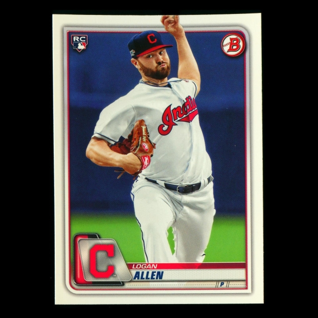 Logan Allen RC 2020 Bowman Rookie Indians