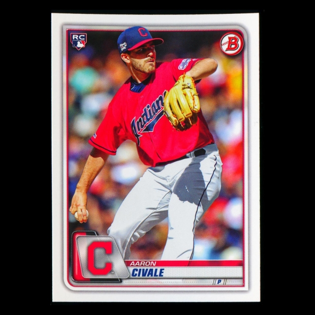 Aaron Civale RC 2020 Bowman Rookie Indians