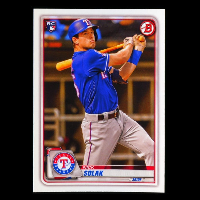 Nick Solak RC 2020 Bowman Rookie Rangers