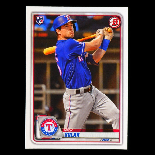 Nick Solak RC 2020 Bowman Rookie Rangers