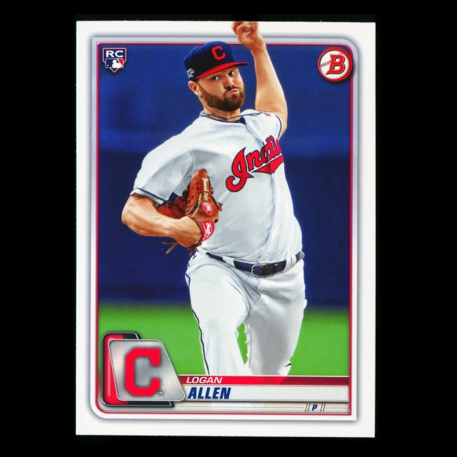 Logan Allen RC 2020 Bowman Rookie Indians
