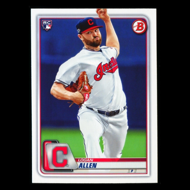 Logan Allen RC 2020 Bowman Rookie Indians