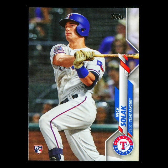 Nick Solak RC 2020 Topps Rookie Rangers