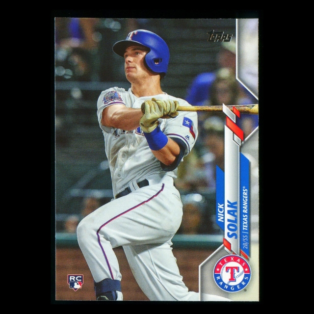 Nick Solak RC 2020 Topps Rookie Rangers