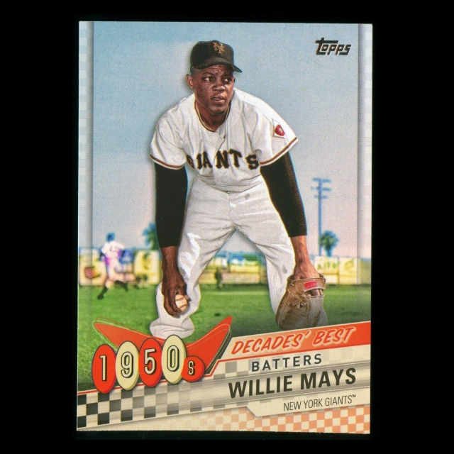 Willie Mays 2020 Topps Decades' Best Batters 1950s Giants