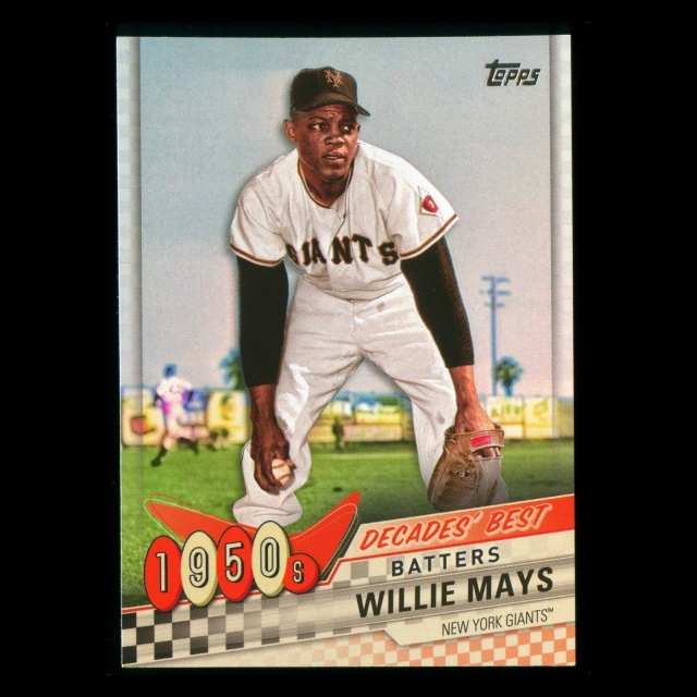 Willie Mays 2020 Topps Decades' Best Batters 1950s Giants