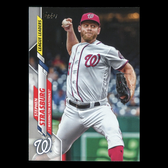 Stephen Strasburg 2020 Topps League Leaders Nationals