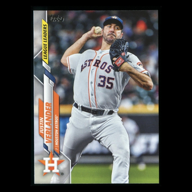 Justin Verlander 2020 Topps League Leaders Astros
