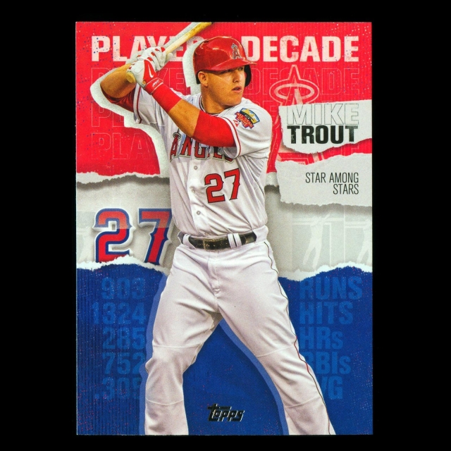 Mike Trout 2020 Topps Player of the Decade Star Among Stars Angels