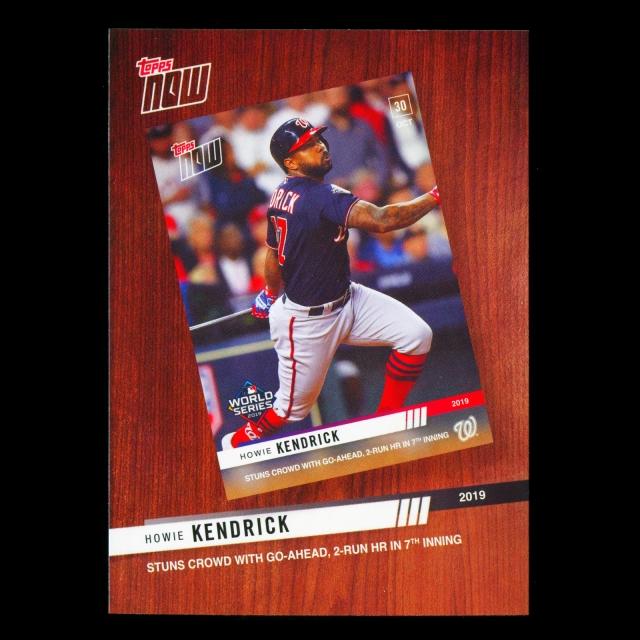Howie Kendrick 2020 Topps - Topps Now Review Nationals