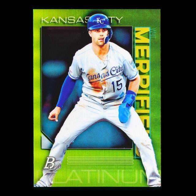Whit Merrifield 2020 Bowman Platinum Chartreuse Royals