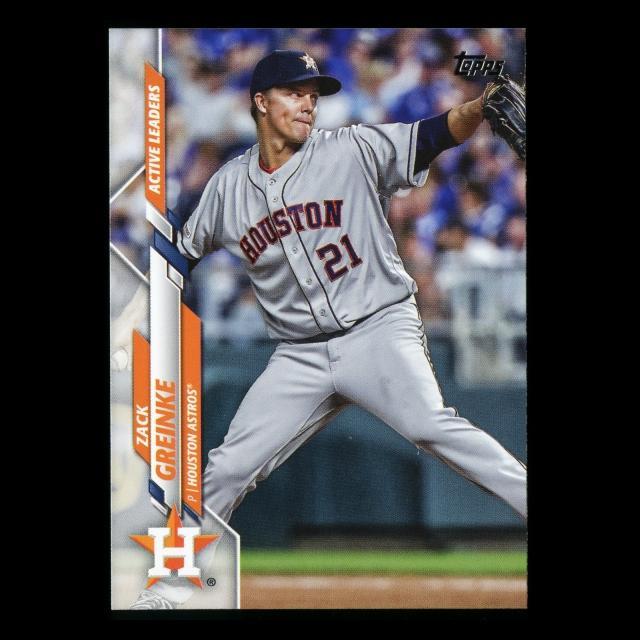 Zack Greinke 2020 Topps Active Leaders Astros