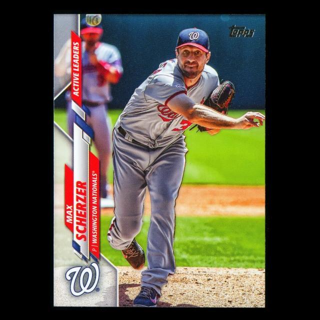 Max Scherzer 2020 Topps Active Leaders Nationals