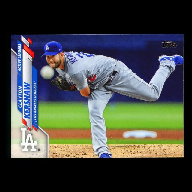 Clayton Kershaw 2020 Topps Active Leaders Dodgers