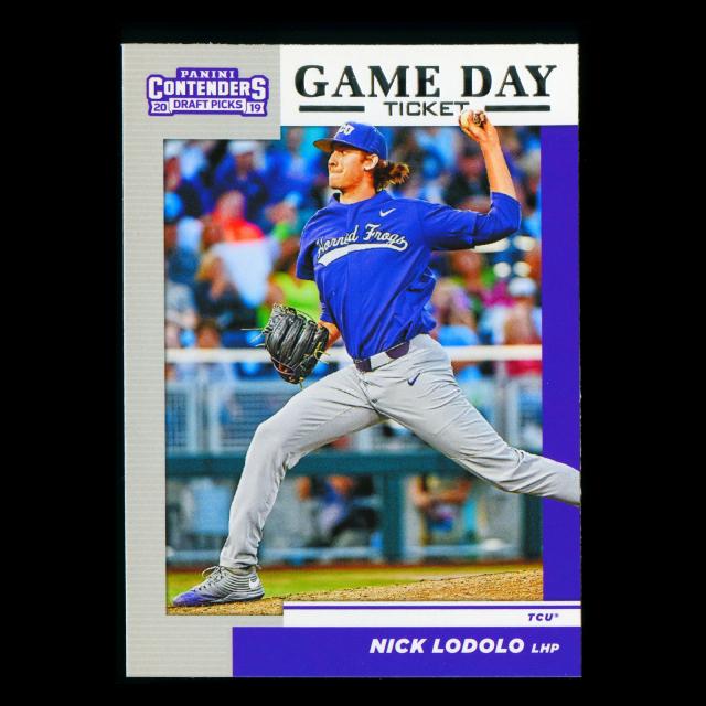 Nick Lodolo 2019 Contenders Draft Picks Game Day Ticket Horned Frogs
