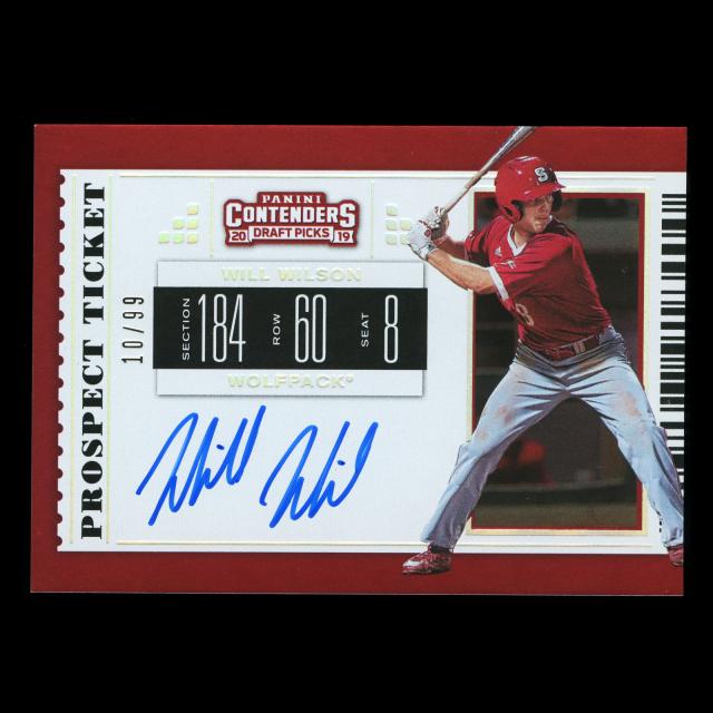 Will Wilson 2019 Contenders Draft Picks Prospect Ticket Auto Wolfpack 10/99