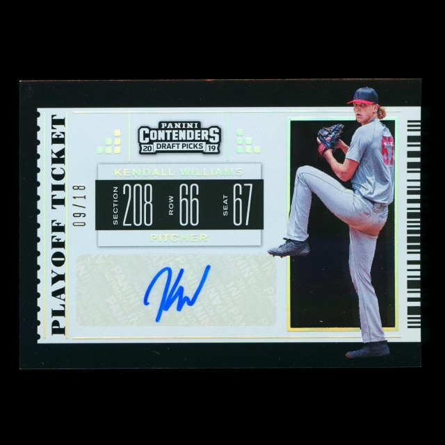 Kendall Williams 2019 Contenders Draft Picks Playoff Ticket Auto Blue Jays 10/18